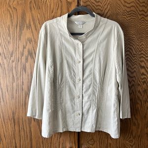 Lightweight linen blend jacket/top